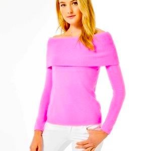 Lilly Pulitzer NWT off shoulder sweater. Hot pink. Ordered 2 sizes and forgot
